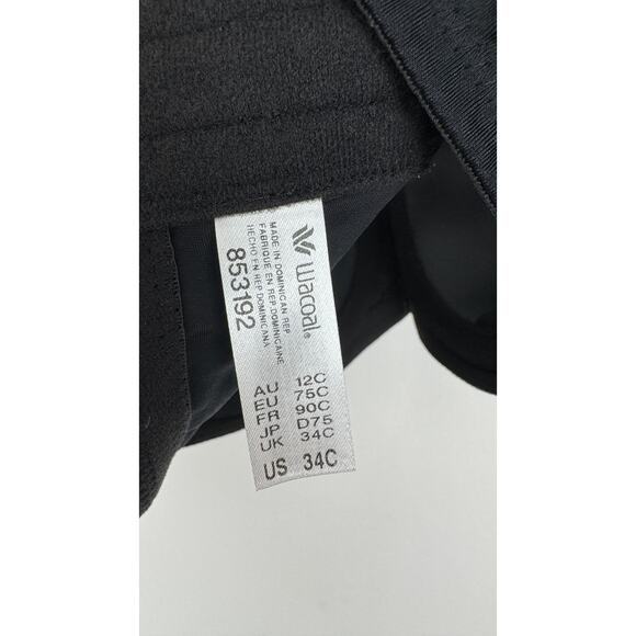 Wacoal Basic Beauty Spacer Underwire T Shirt Bra Womens 34C Black New Intimates - Picture 11 of 11